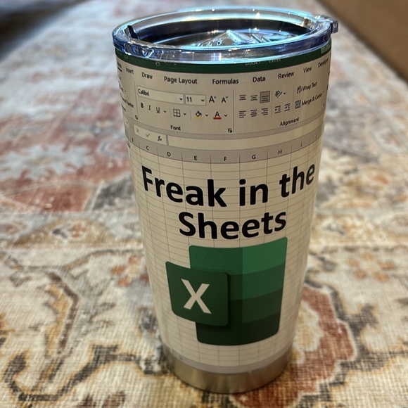 New In Box Excel Lovers Travel Mug - Picture 3 of 6